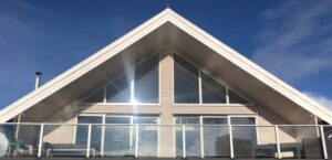 Arkitektonisk tegning av klubbhuset